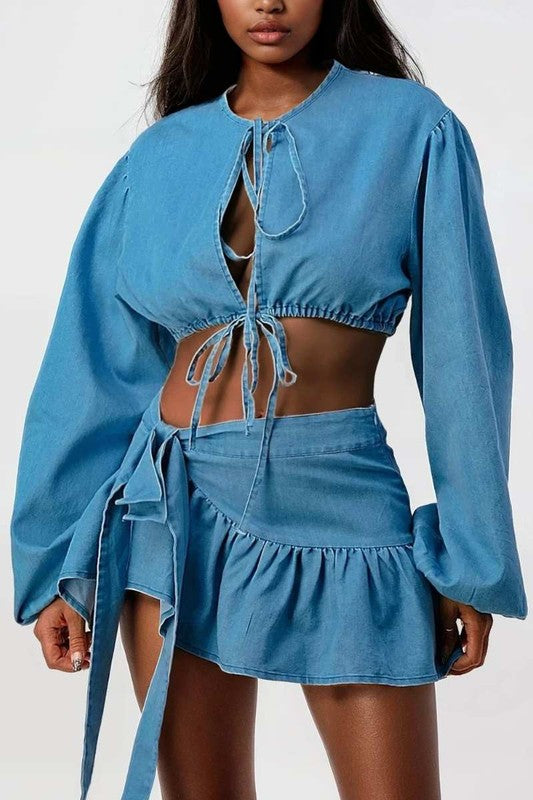 Denim Dreams Two-Piece Set